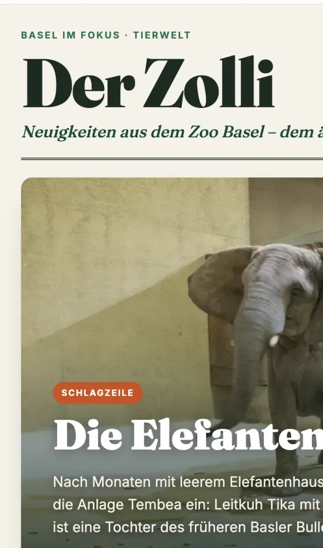 ZOO BASEL - NEWS 01. JULI 2026